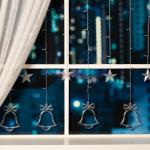 Гирлянда «Бахрома» 2.4 ? 0.9 м с насадками «Колокольчики», IP20, прозрачная нить, 138 LED, свечение белое, 8 режимов, 220 В