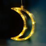 Гирлянда «Бахрома» 2.7 ? 0.9 м с насадками «Месяц», IP20, прозрачная нить, 138 LED, свечение тёплое белое, 8 режимов, 220 В