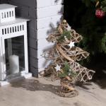 Светодиодная фигура «Ёлка» 32 ? 44 ? 10 см, металл, текстиль, батарейки ААх2 (не в комплекте), свечение тёплое белое