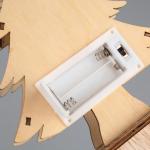 Светодиодная фигура «Ёлка с оленем» 12 ? 20 ? 5 см, дерево, батарейки АААх2 (не в комплекте), свечение тёплое белое