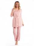 Халат женский вискоза лапша "ШАРМЕЛЬ" ДЫМЧАТАЯ РОЗА