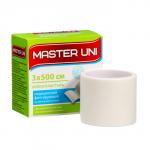 Лейкопластырь медицинский фиксирующий MASTER UNI на нетканой основе, 3 x 500 см