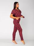 Костюм женский кулирка с брюками "ХЛОЯ" МЕЛКАЯ КЛЕТКА
