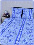 Постельное белье Шуйская бязь Бамбук синий 5758-1