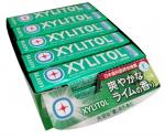 LOTTE Жевательная резинка XYLITOL без сахара со вкусом лайм и мята, БЛОК 20 уп * 14 подушечек