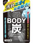 KOSE Mens SOFTYMO Гель для душа мужской, глубокое очищение и уход с древесным углем, сменная упаковка 400 мл