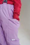 Брюки детские на лямках зимние фиалка