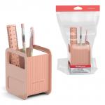 АКЦИЯ. Набор настольный пластиковый ErichKrause® Techno, Powder, персиковый