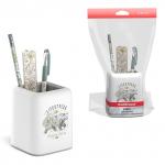 АКЦИЯ. Набор настольный пластиковый ErichKrause® Forte, Natural Life, белый с серой вставкой