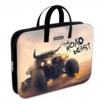 Папка текстильная на молнии ErichKrause с ручками Road Beast, A4+