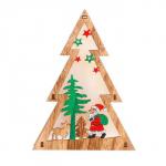 Световой декор «Ёлка и дед мороз», настольный, 15 ? 11 ? 2 см