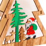 Световой декор «Ёлка и дед мороз», настольный, 15 ? 11 ? 2 см