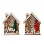 Световой декор настольный «Домики» 12,5 см, МИКС