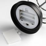 Светодиодная фигура «Ёлка чёрная» 12 ? 25 ? 12 см, металл, батарейки АААх3 (не в комплекте), свечение тёплое белое