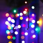 Гирлянда «Бахрома» 25 ? 0.7 м, IP44, УМС, тёмная нить, 450 LED, свечение мульти, 220 В