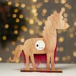 Декор с подсветкой «Единорог с колокольчиком» 21.5?5?23 см, красный