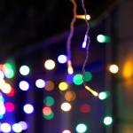 Гирлянда «Бахрома» 12 ? 0.7 м, IP44, УМС, белая нить, 240 LED, свечение мульти, 220 В