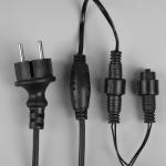 Гирлянда «Бахрома» 12 ? 0.7 м, IP44, УМС, тёмная нить, 240 LED, свечение тёплое белое, 220 В