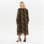 Платье шифоновое, А-силуэта, принт "леопард"