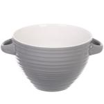 Бульонница керамическая 750мл "Полоски", микс цветов