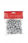 Новогоднее украшение "Шарик" 1,5 см (70 шт) SF-1680, серебро