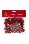 Новогоднее украшение "Шарик" 2 см (45 шт) SF-1680, красный