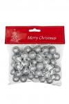 Новогоднее украшение "Шарик" 2 см (45 шт) SF-1680, серебро