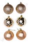 Набор новогодних шаров 8 см (12 шт) SF-7334, розовое золото №16