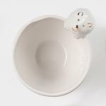 Салатник Доляна «Ёжик в золотом», 300 мл, 12,5?10,2?8,7 см, белый