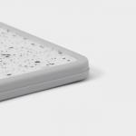 Доска разделочная Доляна «Гранит», 30?20 см, прямоугольная, белая