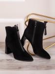 Стильные полусапожки тренд/ Модные ботильоны на удобном каблуке  D3034