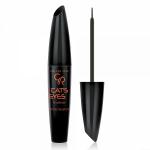 Подводка для глаз цветная GR Cat'S Eyes Eyeliner Intense Black водостойкая, черная, мягкая кисточка