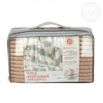 Плед флисовый "Квадро" карамель