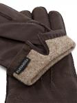 Перчатки мужские 100% ш HS626 d.brown