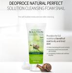 DEOPROCE NATURAL PERPECT SOLUTION CLEANSING FOAM SNAIL Пенка для умывания с муцином улитки 170г