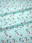 Ткань детская фланель ширина 90 см, цвет «Лошадки» 2