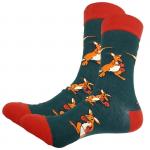 В мире животных | Носки "Кенгуру на ринге", р-р 40-44 (зеленый/красный)