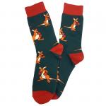 В мире животных | Носки "Кенгуру на ринге", р-р 40-44 (зеленый/красный)