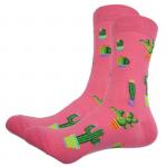 В гармонии с природой | Носки "Кактусы на розовом", р-р 40-44 (розовый)