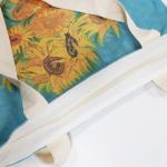 26049 Ветер перемен | Текстильная сумка "Подсолнухи", р-р 38х35см (бежевый лен)