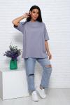 Футболка женская оверсайз (01004, серый)