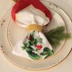 Набор новогодний столовый Christmas wreath скатерть 150х220см +/-3см с ВГМО, салфетка 40х40см-12 шт, 100%хл