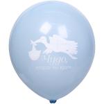 Воздушные шары 25 шт, 10"/25см "Наш сыночек", Голубой/белый