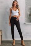Black Solid Color High Waist Stretchy Slim Fit Jeggings