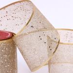 Лента для декорирования "Мерцание" 10 см, 2,7 м, Шампань