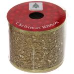 *Лента для декорирования "Волшебные искры" 6,3 см, 2,7 м, Золото