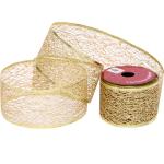 Лента для декорирования "Сказка" 6,3 см, 2,7 м, Золото