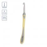 Для вязания "Gamma" RHT крючок с прорезин. ручкой алюминий d 6.0 мм 14.5 см в блистере