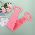 Силиконовая щетка для душа / Массажная щетка мочалка для тела pink