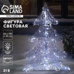 Светодиодная фигура «Ёлка» 65 ? 90 ? 35 см, металл, 31 В, свечение белое